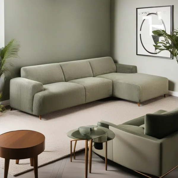 OUTLET | Hoekbank Georgia | Groen | Rechts - Afbeelding 5