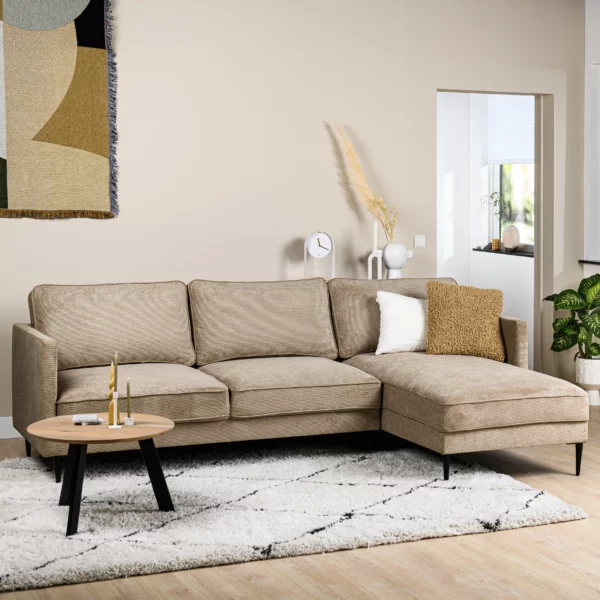Outlet | Hoekbank Tauro | Taupe | Rechts - Afbeelding 2