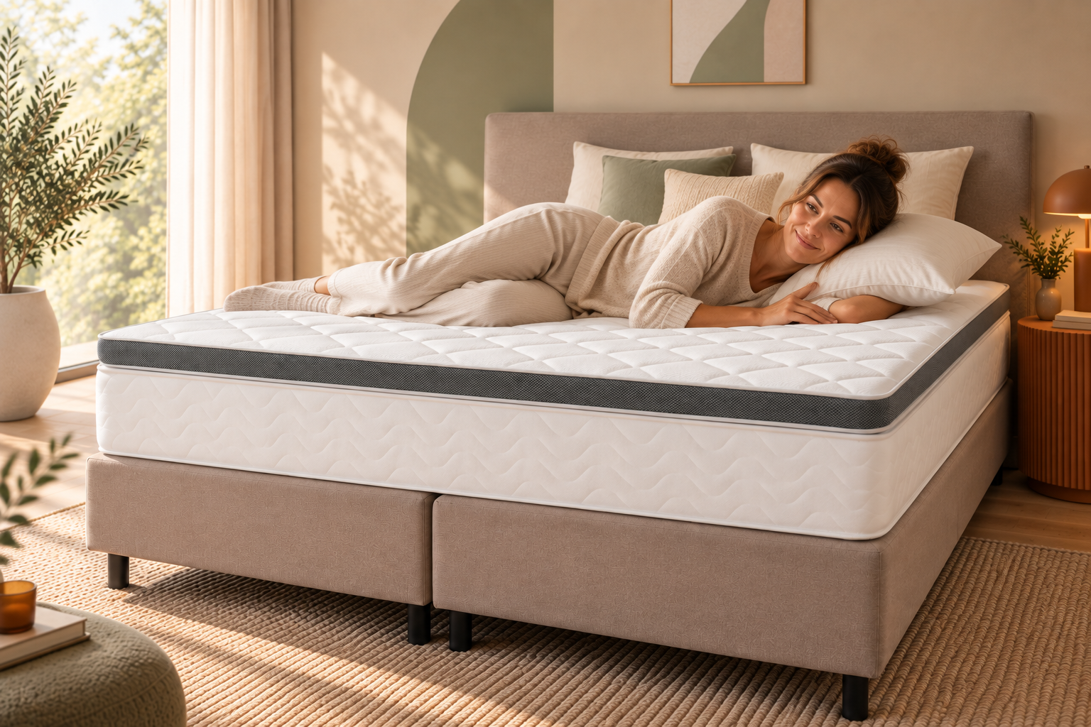 Ontspannen liggen op een bed met Cloudtemp topper